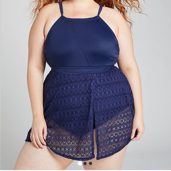 Lane Bryant Other - NWT Lane Bryant 22W Navy Swim Dress